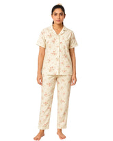 Silk Secret Linen Pajama Suit with Scrunchie - Blossom Wear