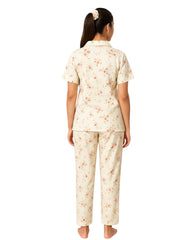 Silk Secret Linen Pajama Suit with Scrunchie - Blossom Wear