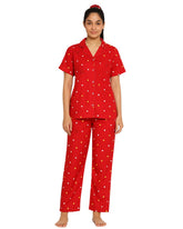 Silk Secret Linen Pajama Suit with Scrunchie - Cozy Dots