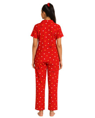 Silk Secret Linen Pajama Suit with Scrunchie - Cozy Dots