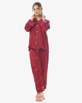 Silk Secret Silk Pajama Suit with Scrunchie - Pearl