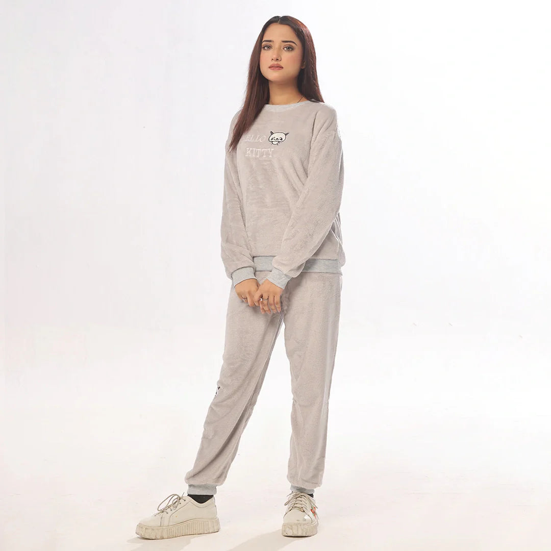 Silk Secret mini Panda Fleece Pajama Suit