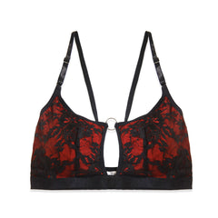 Silk Secret Flora Maroon Embroidered Bra
