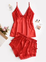 Silk Secret 2 Piece Inner Top and Short Silk Cami Set sexy undergarments for women and ladies price in pakistan