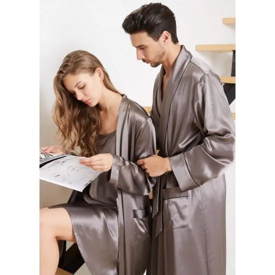 Buy Luxury Silk Couple Robes Rid in Pakistan