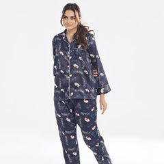 Silk Secret Silk Pajama Suit with Scrunchie - Bloom Haven