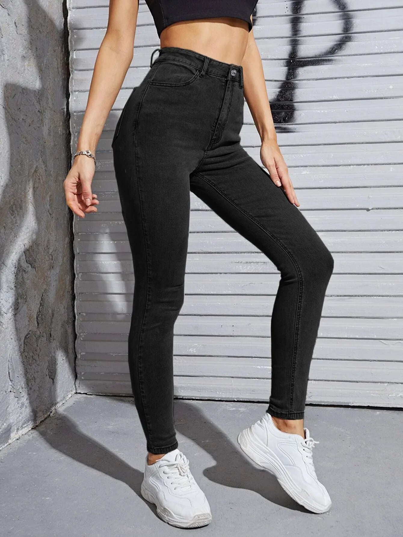 SHEIN High Waist Skinny Jeans