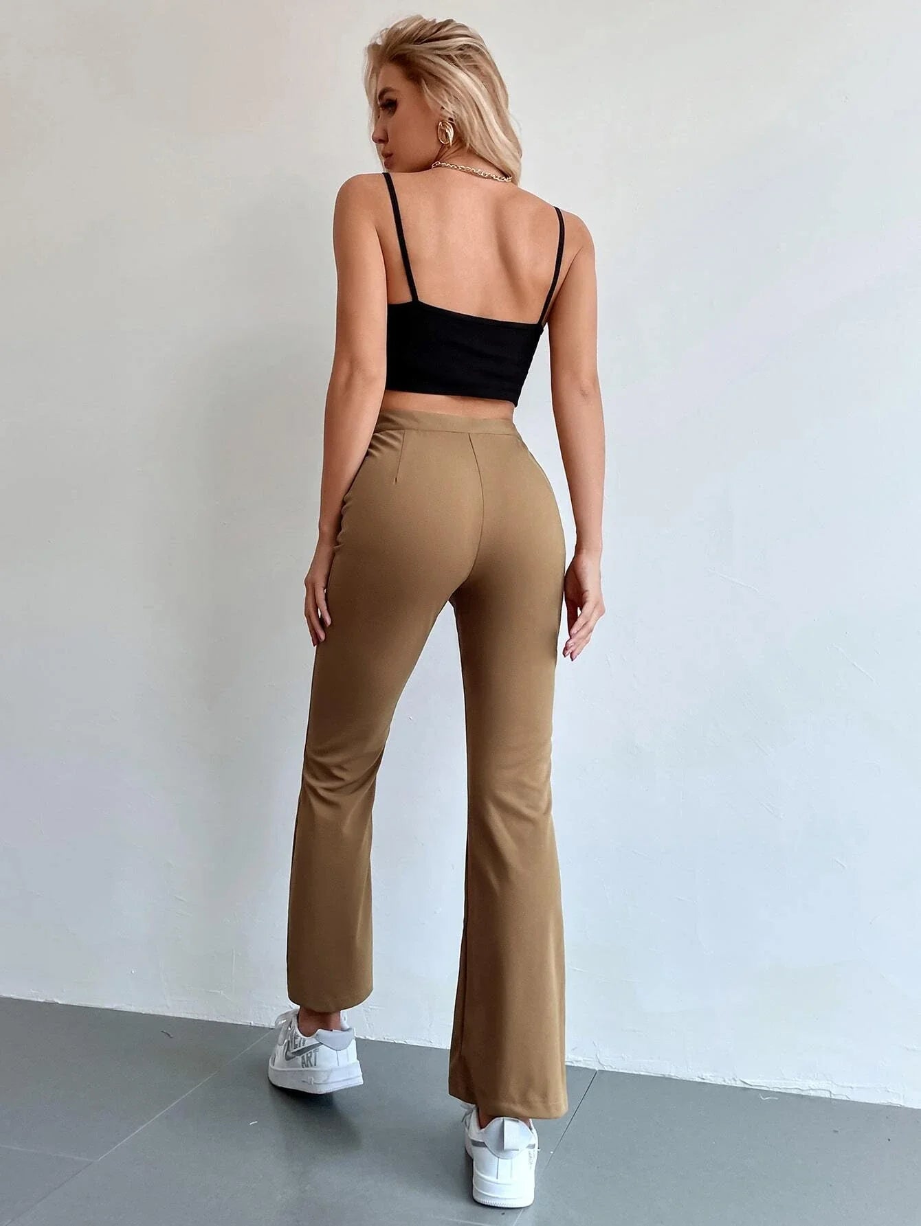 Shein Seam Front High Waist Flare Leg Pants