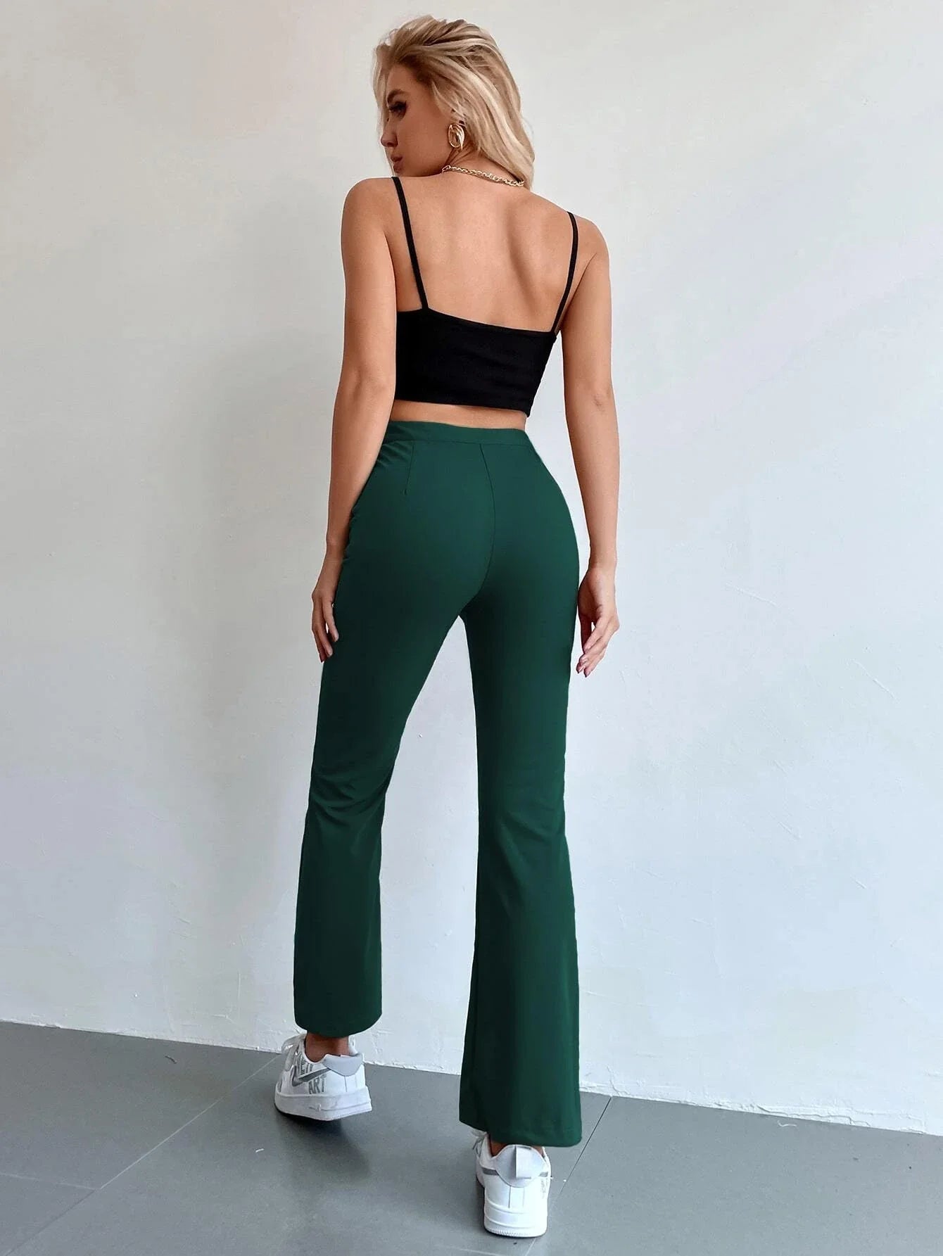 Shein Seam Front High Waist Flare Leg Pants