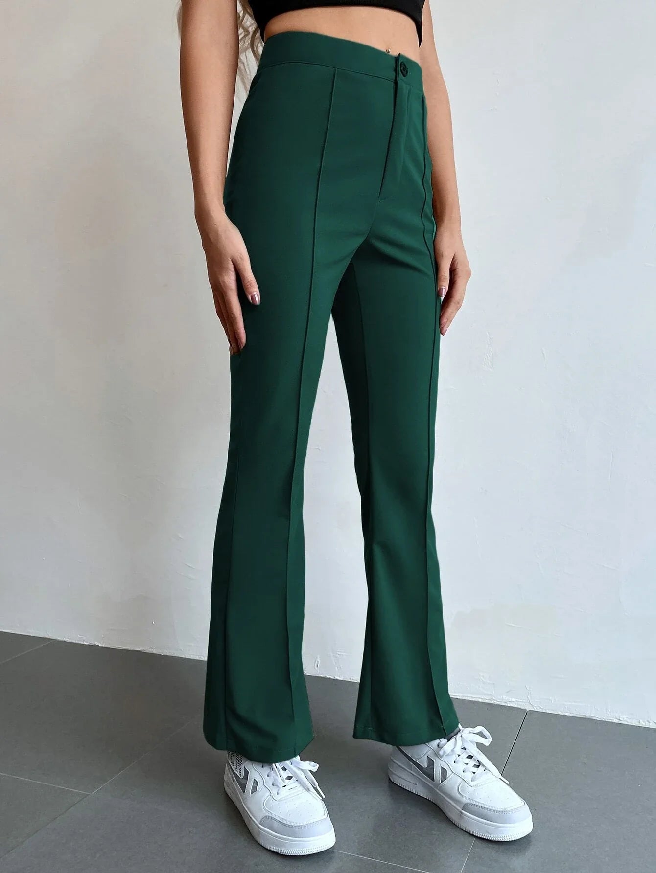 Shein Seam Front High Waist Flare Leg Pants