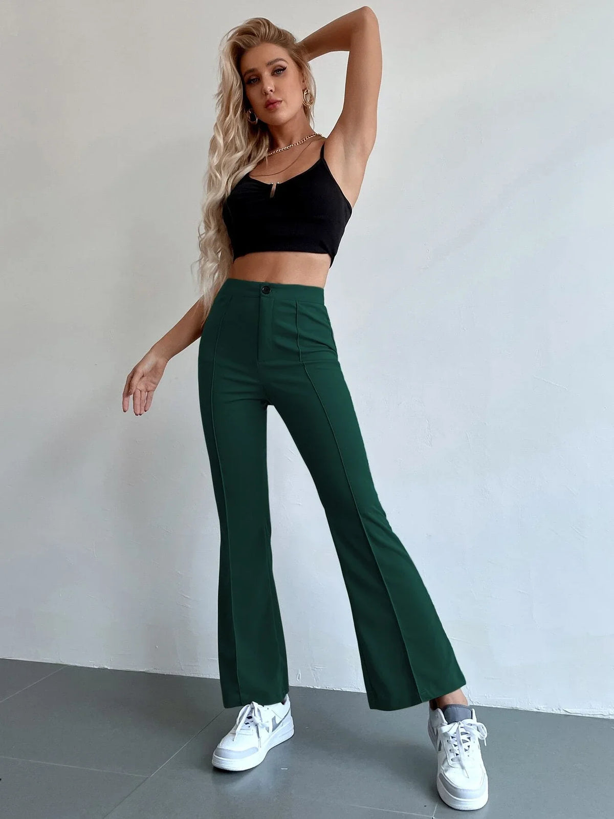 Shein Seam Front High Waist Flare Leg Pants