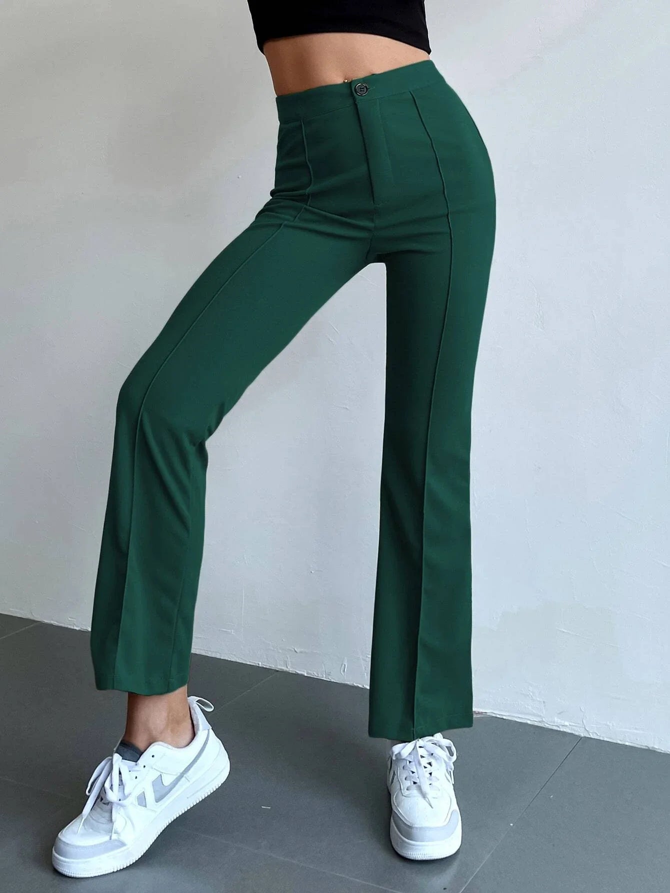 Shein Seam Front High Waist Flare Leg Pants