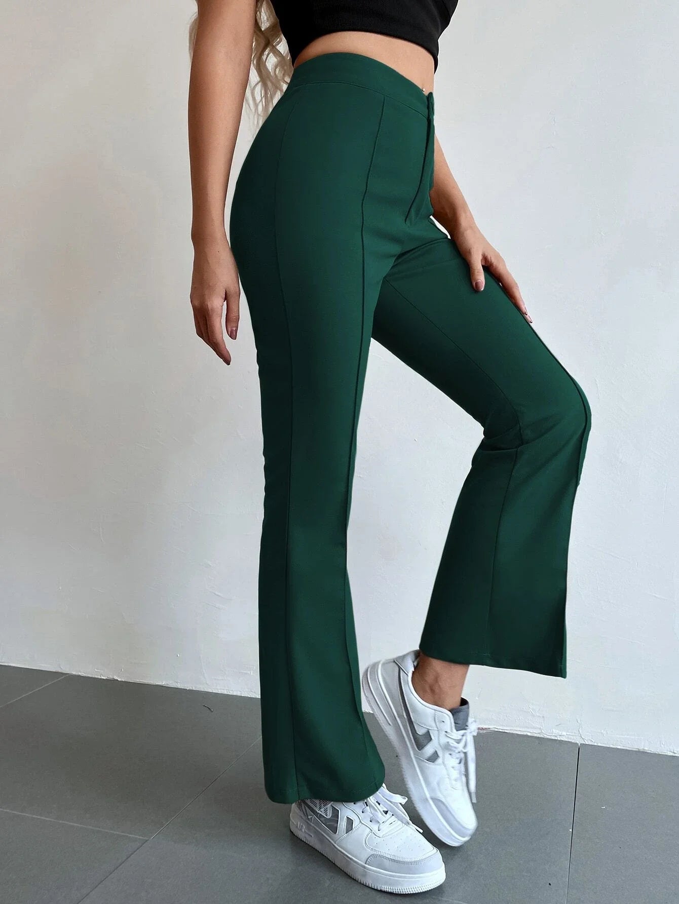 Shein Seam Front High Waist Flare Leg Pants