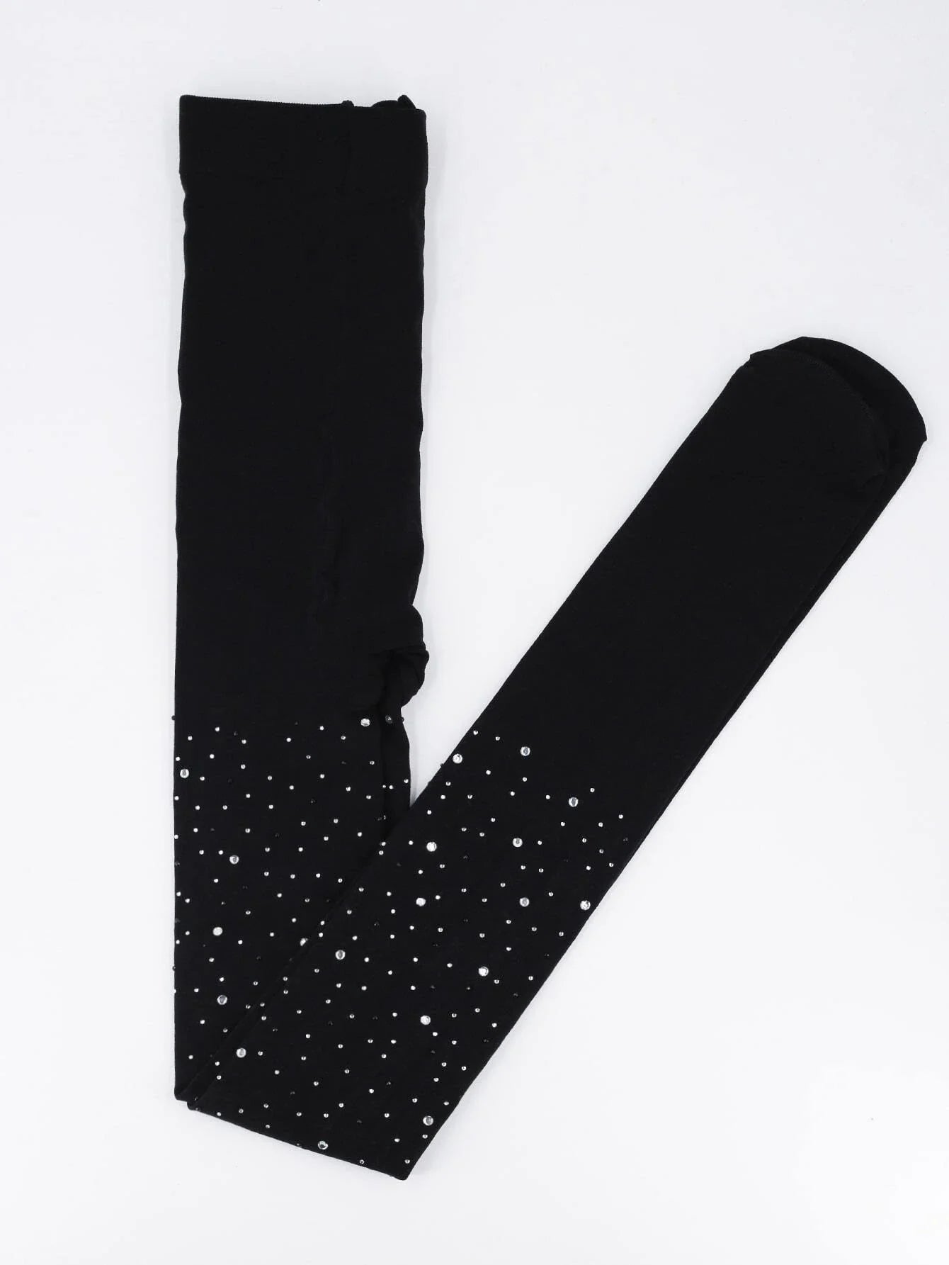 SHEIN Rhinestone Decor Tights