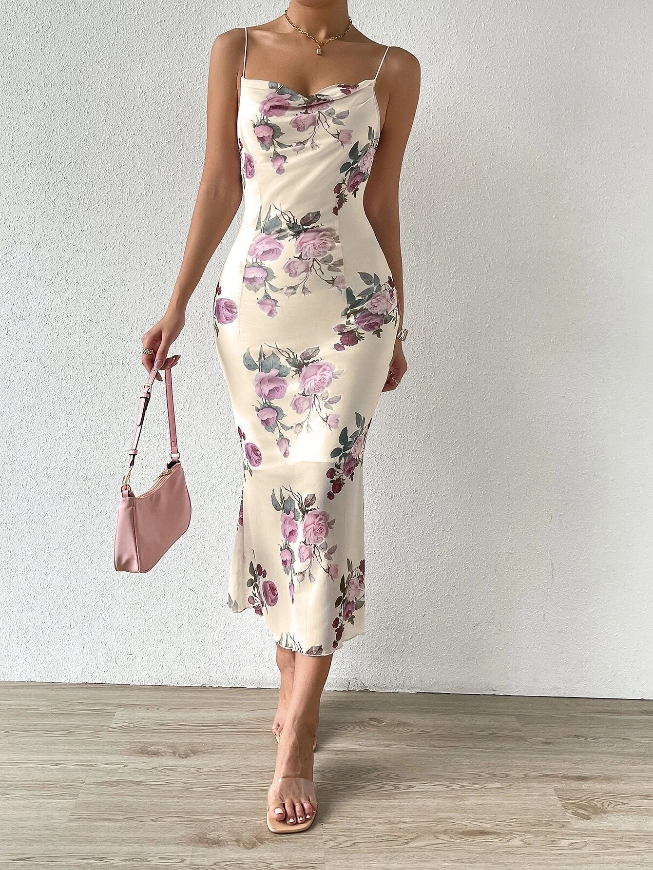 SHEIN Unity Floral Print Cami Dress