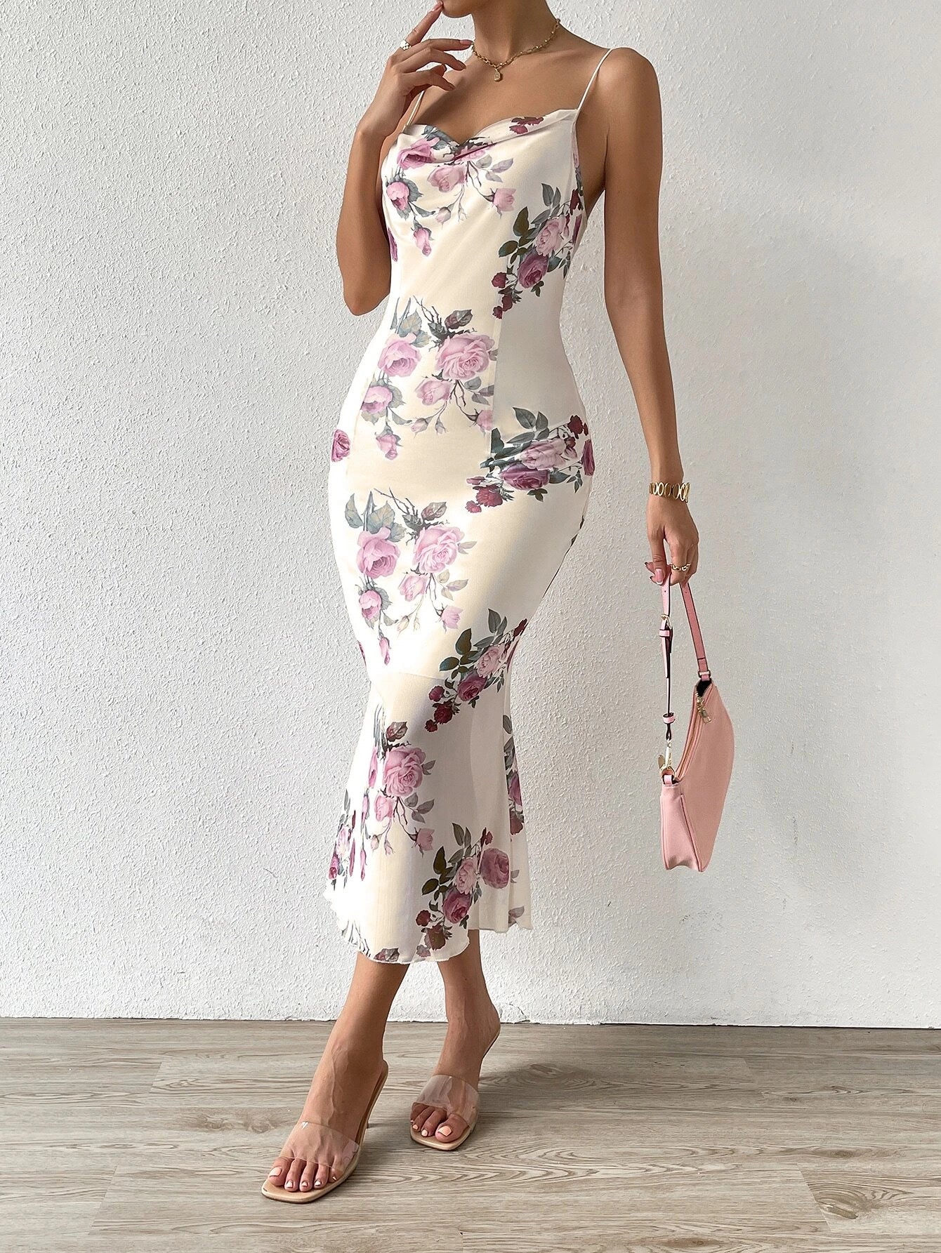 SHEIN Unity Floral Print Cami Dress