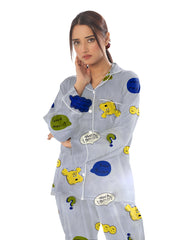 Silk Secret Linen Pajama Suit with Scrunchie  - Happy Snooze