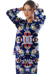 Silk Secret Linen Pajama Suit with Scrunchie - Starry Mood
