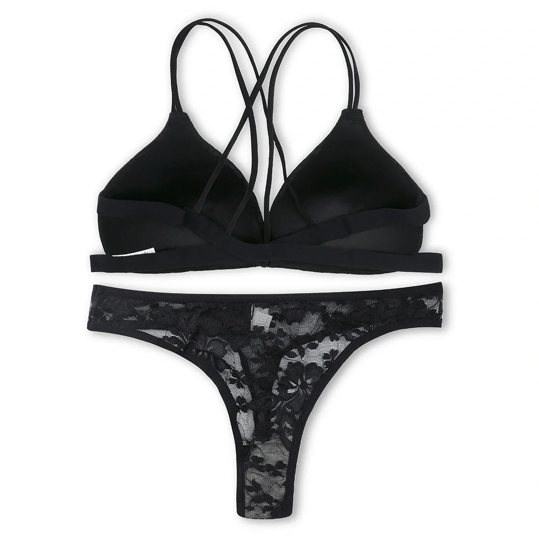 Silk Secret Bra Set - Dark Mesh