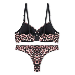 Silk Secret Jaguar Print Padded Bra and Panty Set