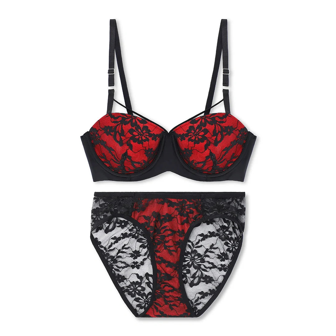 Silk Secret Bra Set -  Red Temptation