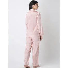 Women’S Pink Buttondown Sleepwear Pj Set. Sm-256