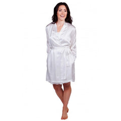 White Silk Robe And Chemise For Women