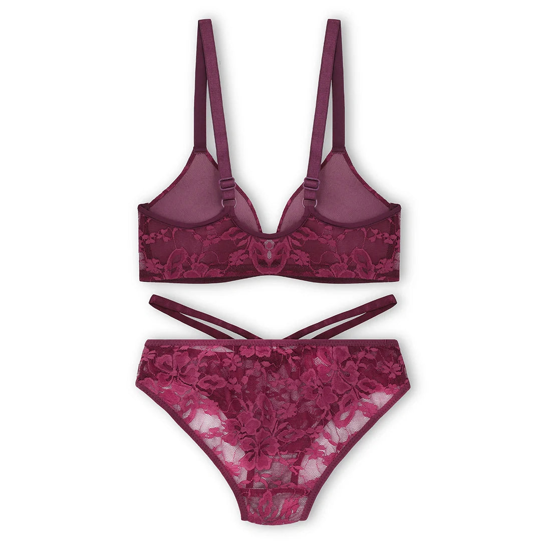 Silk Secret Max Front Open Padded Bra and Panty Set