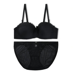 Silk Secret Bra Set -  Noir Lace