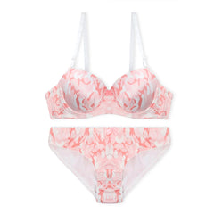 Silk Secret Fuzzy Floral Padded Bra and Panty Set