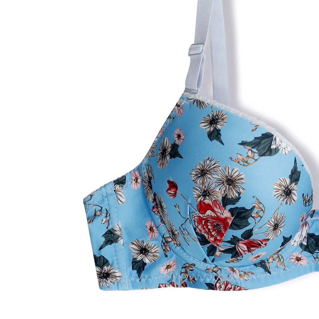 Silk Secret Della Floral Padded Bra and Panty Set