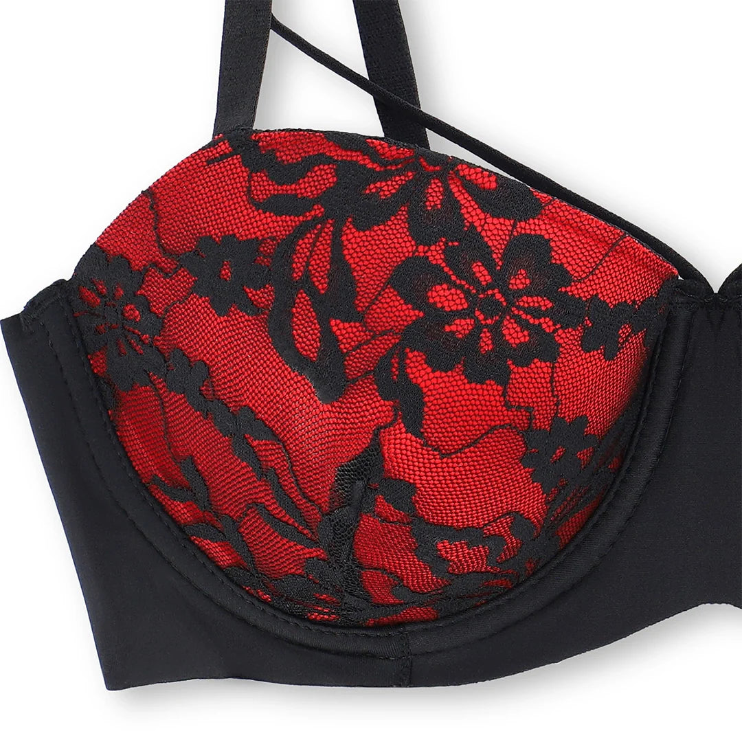 Silk Secret Bra Set -  Red Temptation