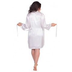 White Silk Robe And Chemise For Women