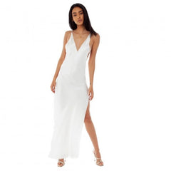 White Nyssia Long Cami Dress For Women