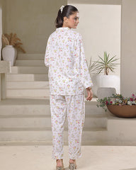 Silk Secret Linen Pajama Suit with Scrunchie - Bloom Wear