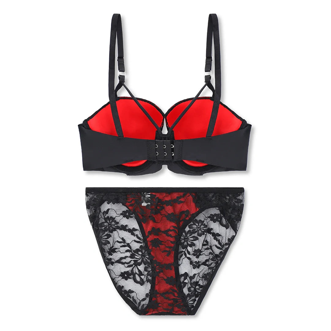 Silk Secret Bra Set -  Red Temptation