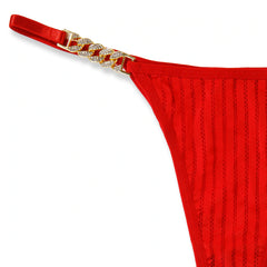 Silk Secret Thong Panty - Scarlet Luxe