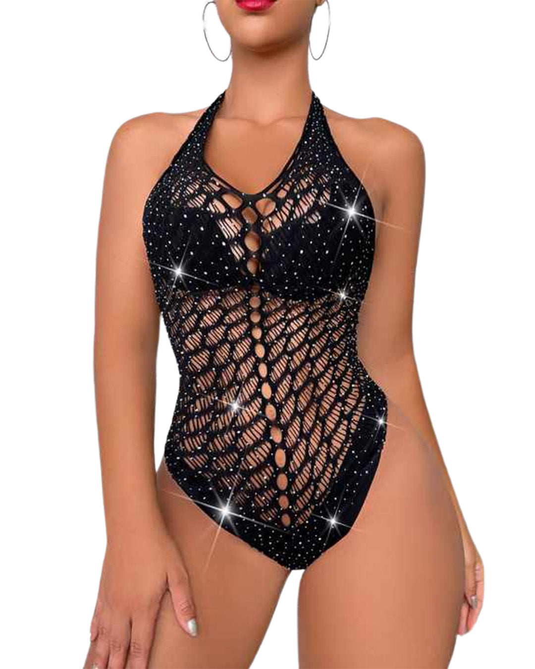 Silk Secret Half Body Stocking - Glimmer Mesh