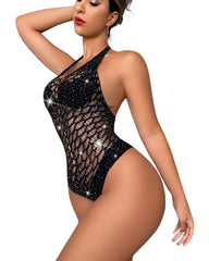 Silk Secret Half Body Stocking - Glimmer Mesh