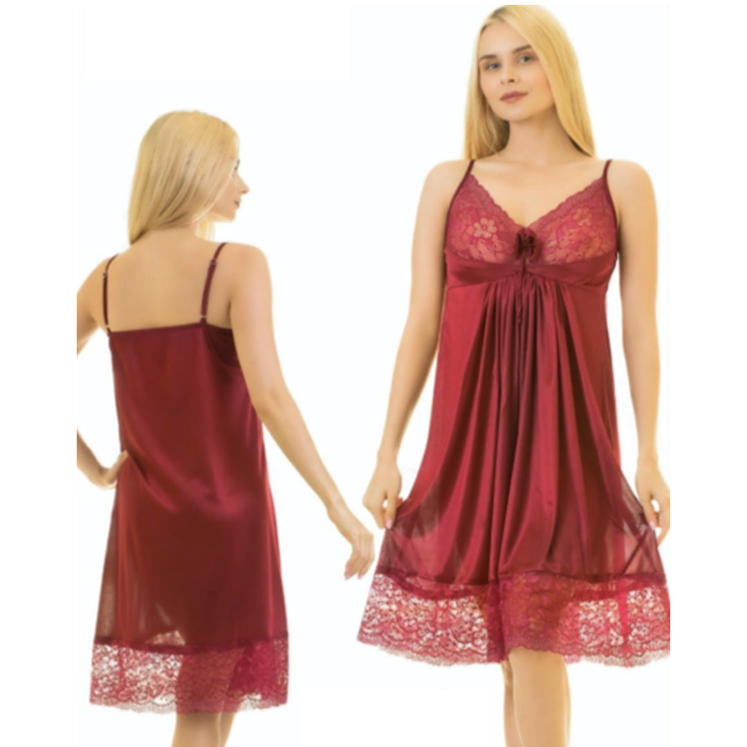 Silk Secret 1 Piece Ceder Strap Short Nightie