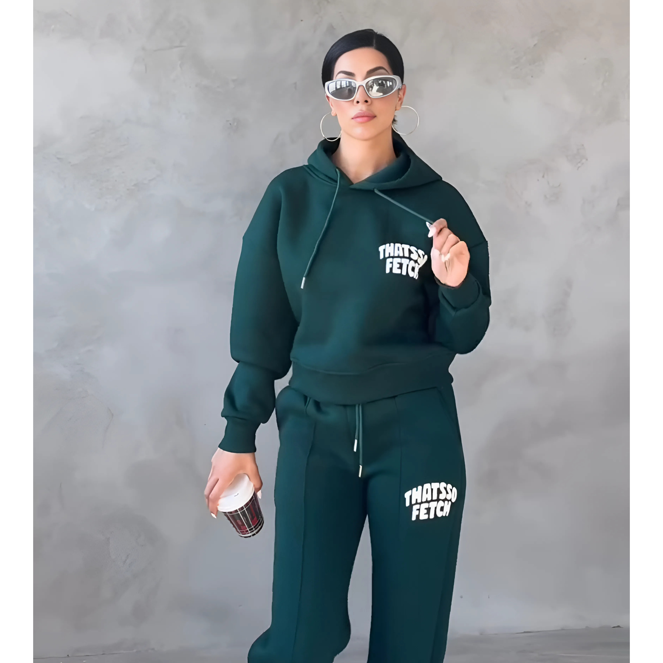 Silk Secret Fleece Hoodie Tracksuit Suit