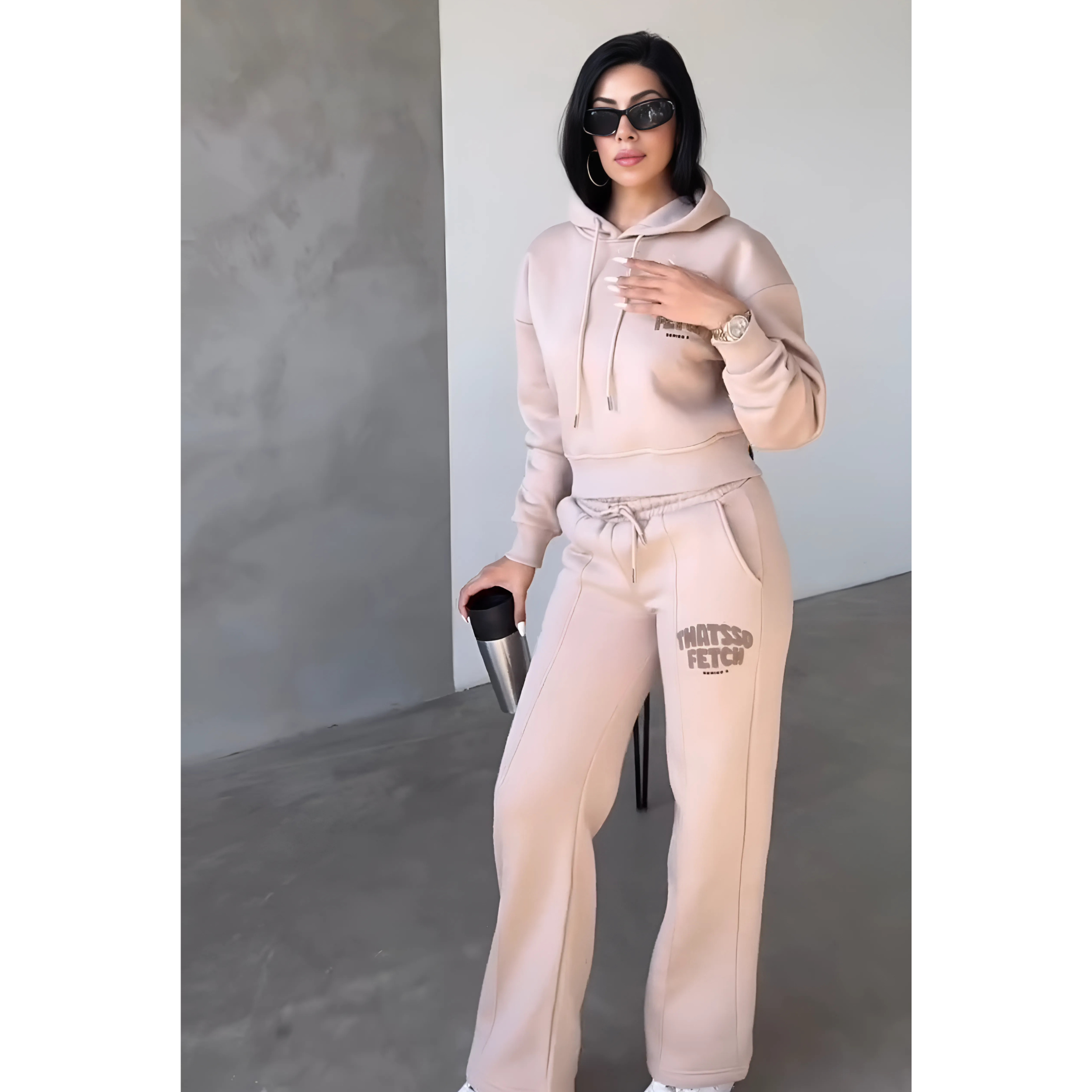 Silk Secret Fleece Hoodie Tracksuit Suit