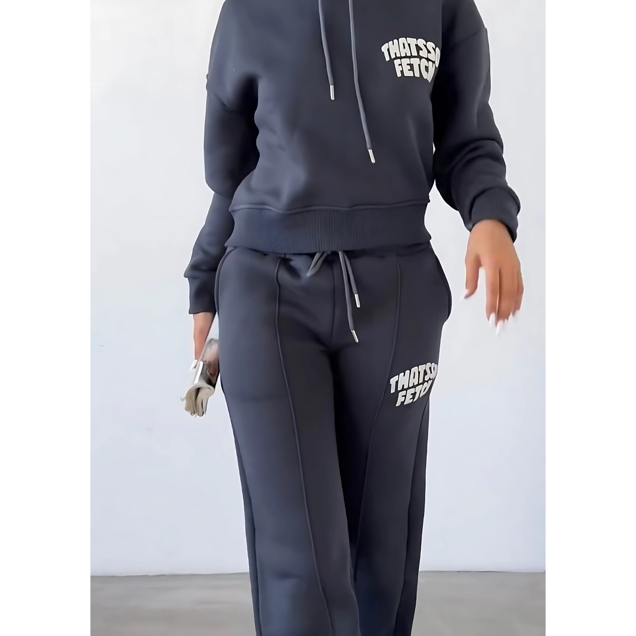 Silk Secret Fleece Hoodie Tracksuit Suit