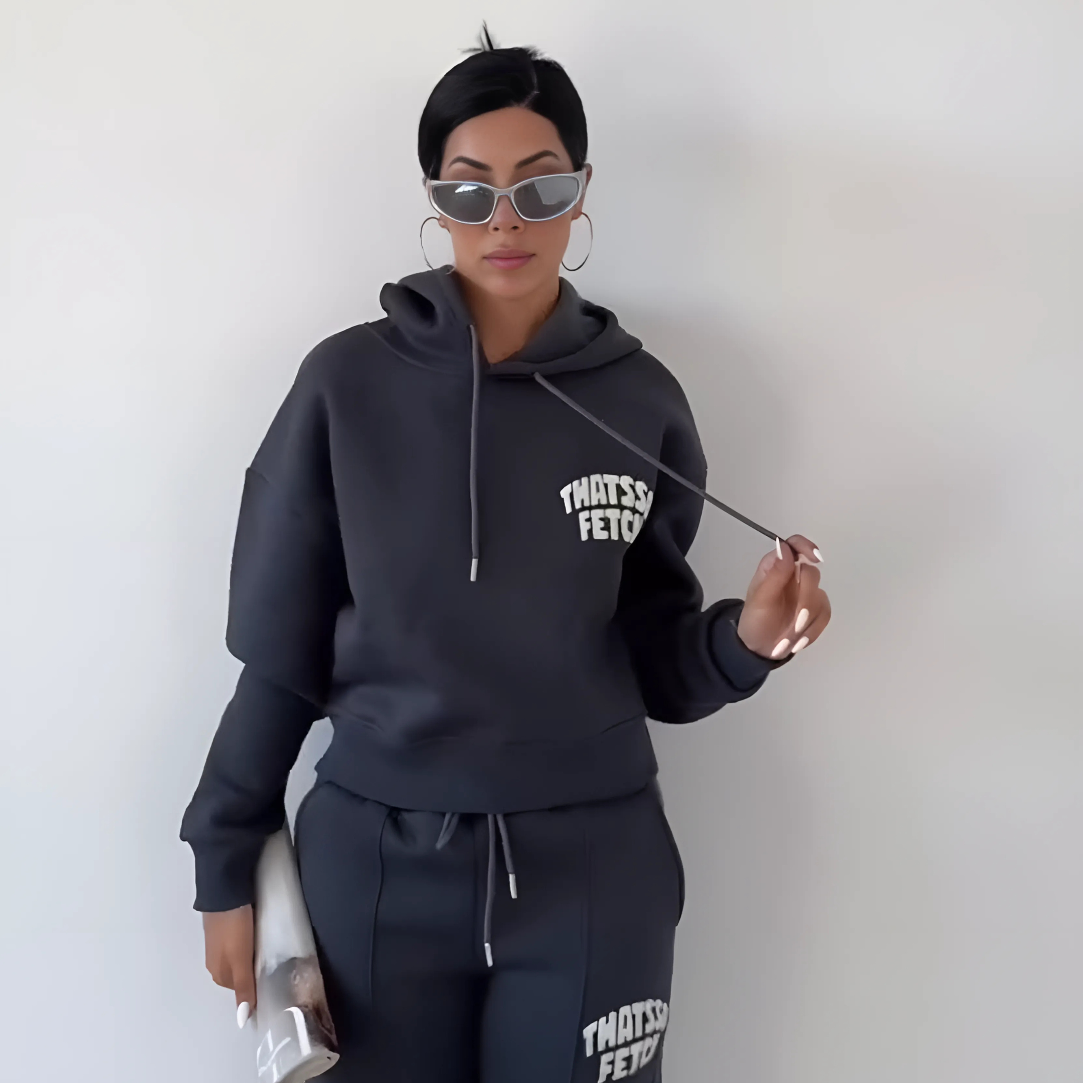 Silk Secret Fleece Hoodie Tracksuit Suit
