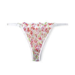 Silk Secret Thong Panty - Floral Sheer