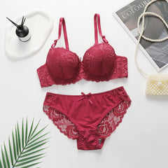 Silk Secret Bra Set -  Embro Maroon