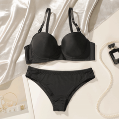 Silk Secret Bra Set -  Midnight Matte