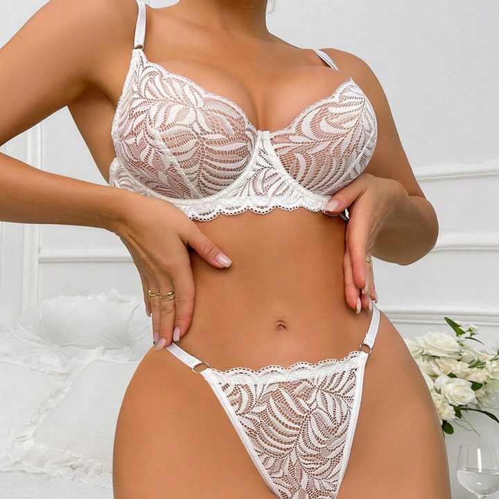 Silk Secret Haval Embroidered Non Padded Bra and Panty Set