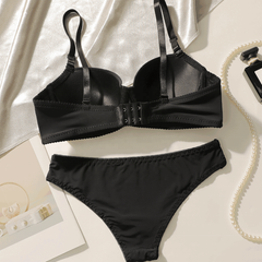 Silk Secret Bra Set -  Midnight Matte