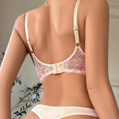 Silk Secret Bra Set -  Nude Bloom